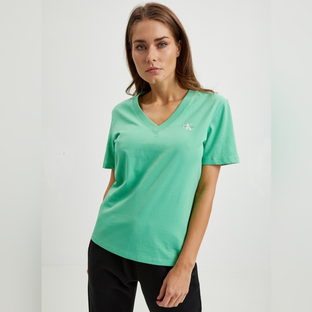 Calvin Klein | Olive V-Neck Tee